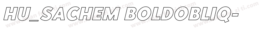 Hu_Sachem BoldObliq字体转换
